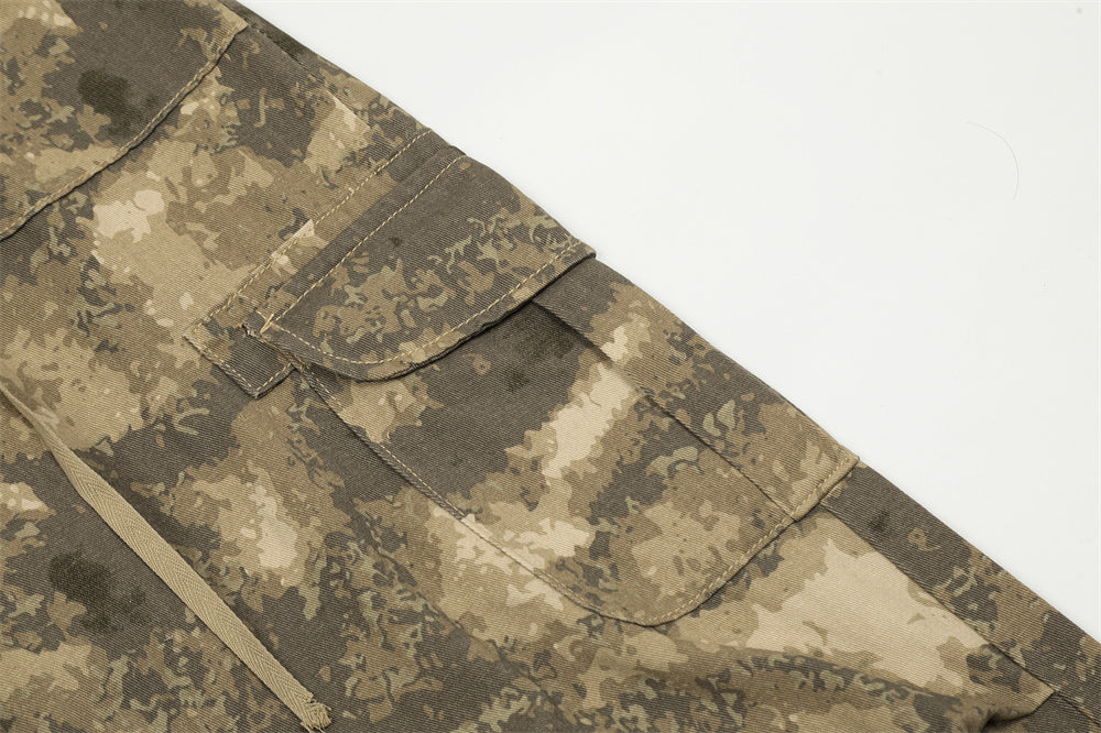 Camouflage Fashion Straight-leg Trousers Male
