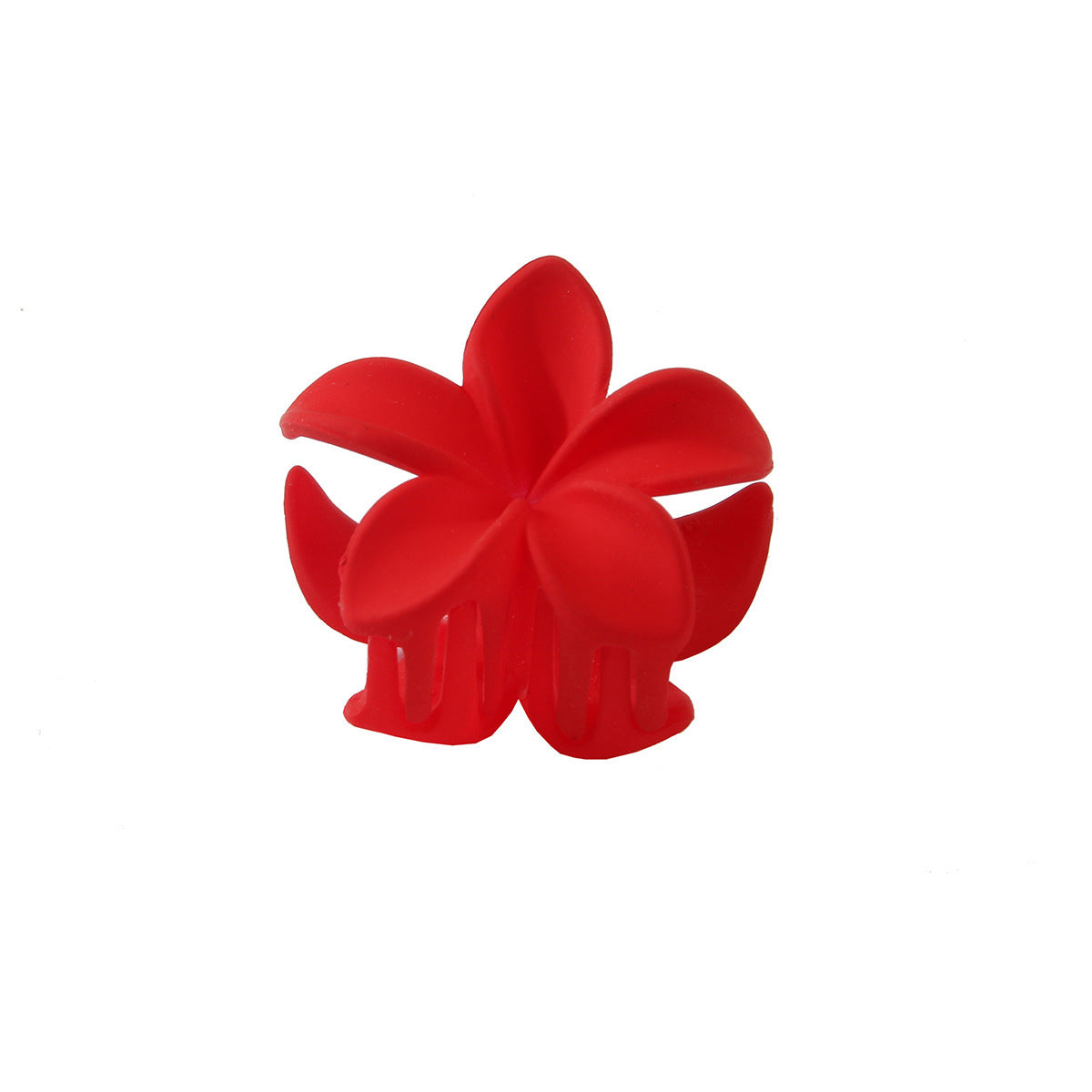 Pasadores de flores de plástico de color sólido rojo pluma de color caramelo