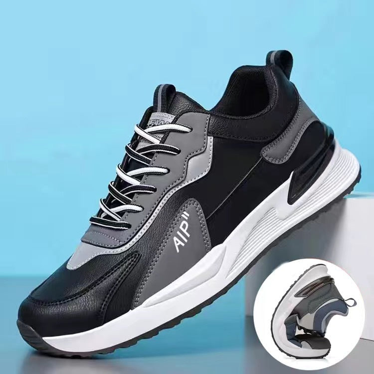 Chaussures décontractées pour hommes, baskets à lacets à semelle souple, chaussures de sport polyvalentes et tendance