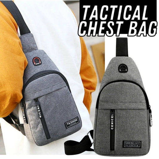 Bolso bandolera para hombre, bolso cruzado, bolso de pecho, mochila de viaje deportiva, color gris