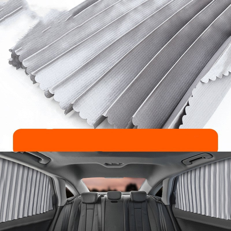 Cortina solar retráctil automática con aislamiento térmico y protector solar