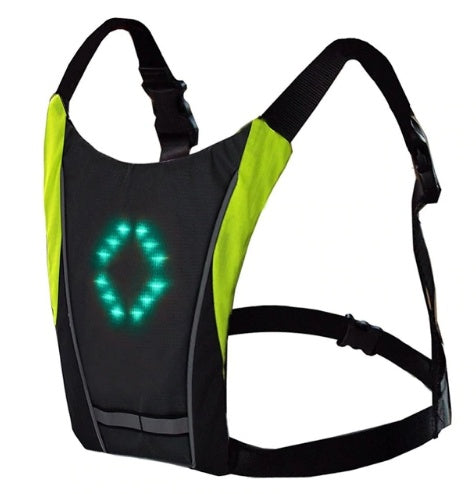 Sac à dos gilet réfléchissant, Rechargeable par USB, avec clignotant LED, télécommande, sac de sécurité pour Sport de plein air, équipement pour le cyclisme