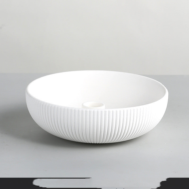 Bandeja de vela de cerámica simple Portavelas Utensilios para velas