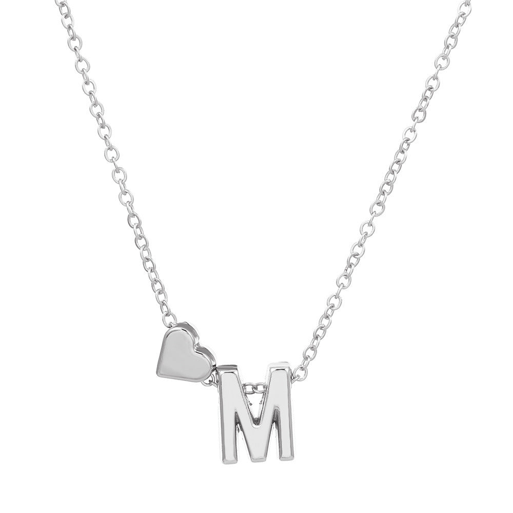 European And American Fashion Love 26 English Letter Simplicity Necklace