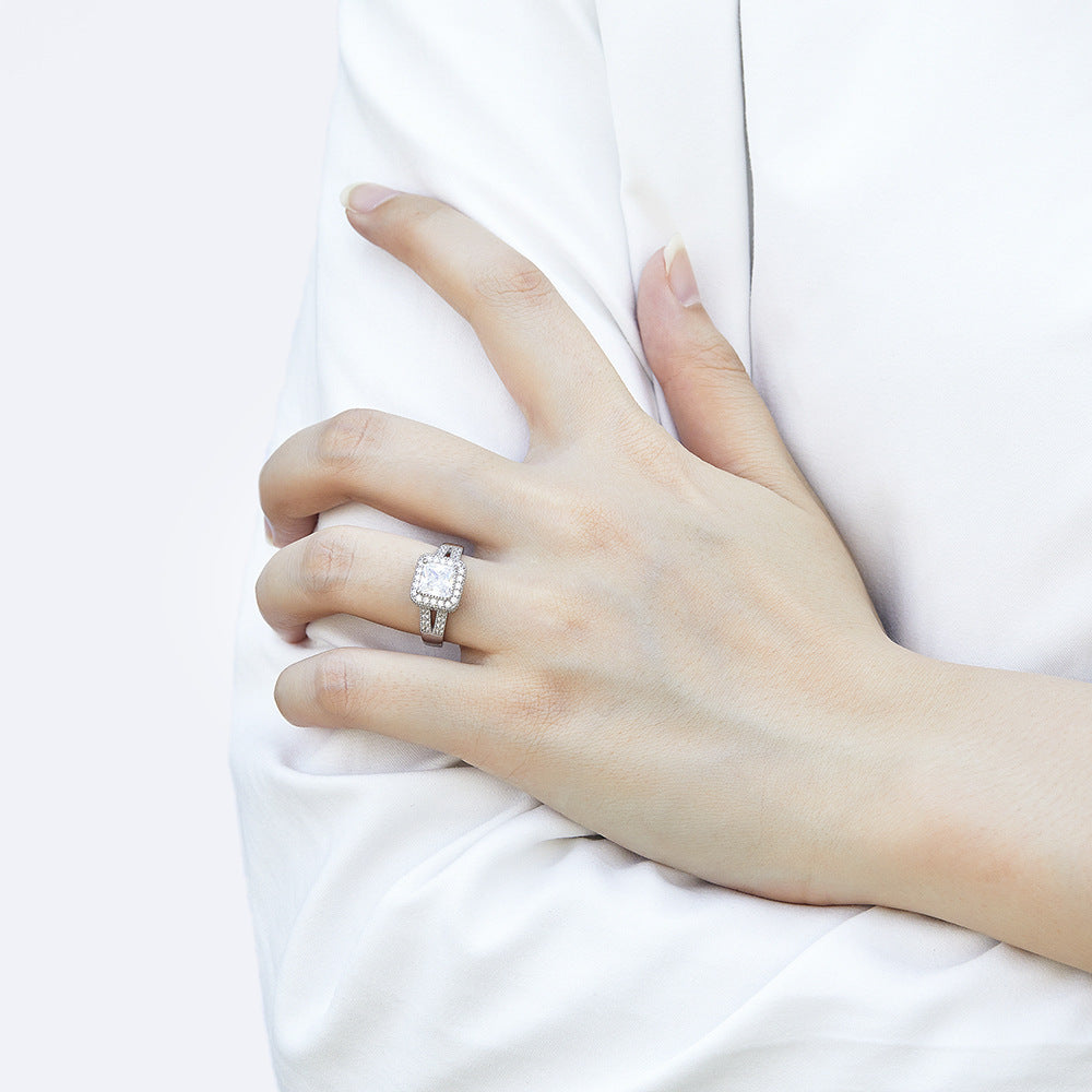 Women's S925 Silver Zircon Ring