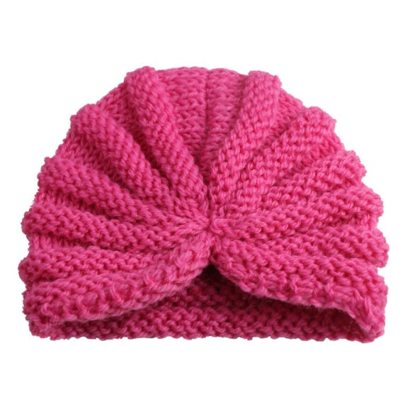 Casquette indienne en laine de couleur unie