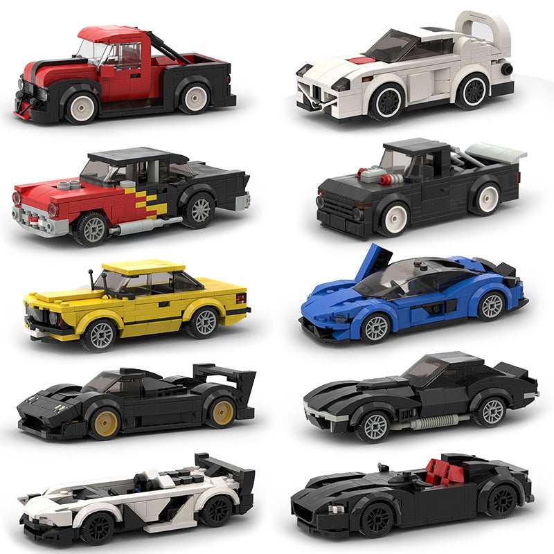 Jouets pour enfants, modèle de voiture de sport et blocs de construction à petites particules, jouets éducatifs MOC
