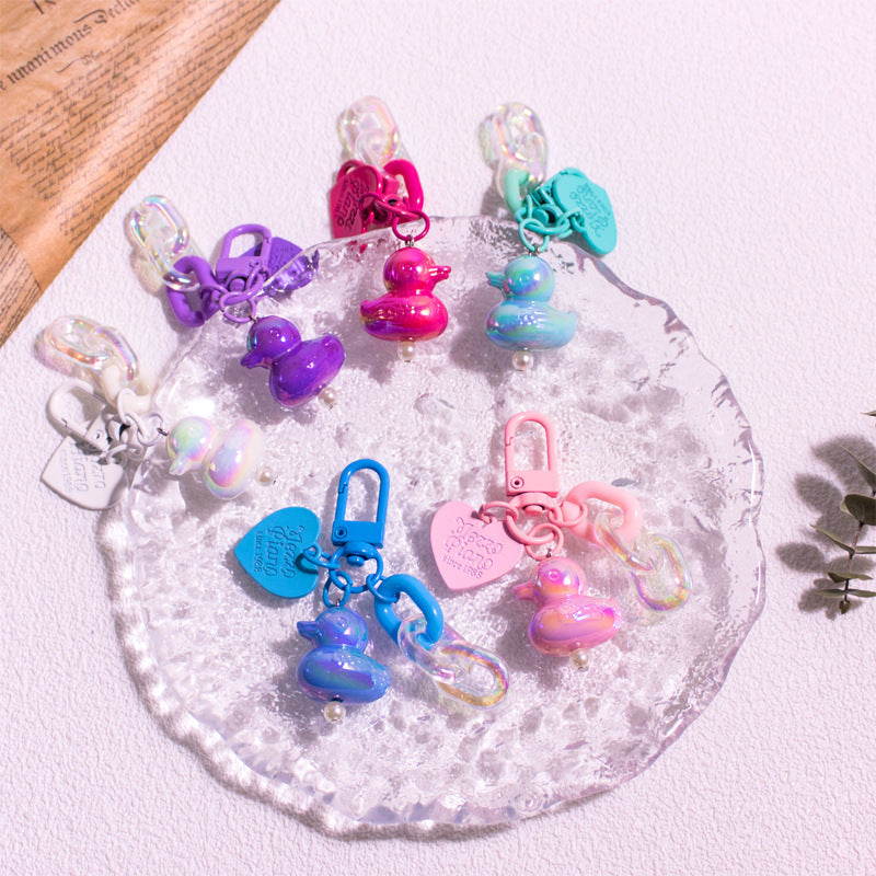 Ornements colorés de porte-clés de petit canard