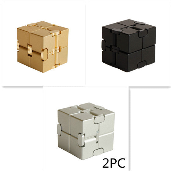 Jouet anti-Stress Cube infini en métal de qualité supérieure, décompresse Portable, jouets relaxants pour enfants et adultes