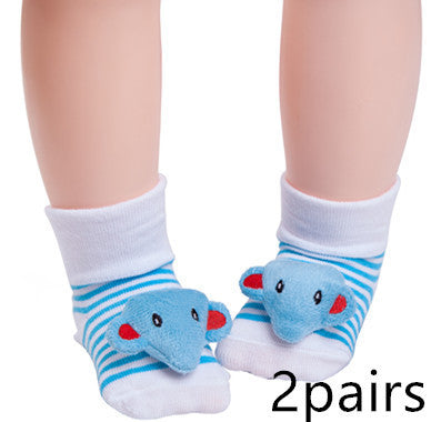 Chaussettes tridimensionnelles pour bébé, poupée animale mignonne