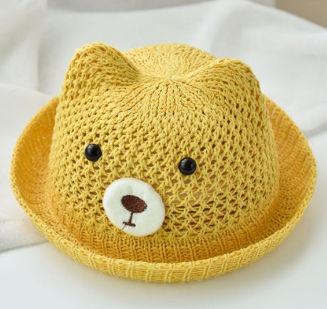 Chapeau de voyage de plage d'été, chapeau de paille pour bébé fille