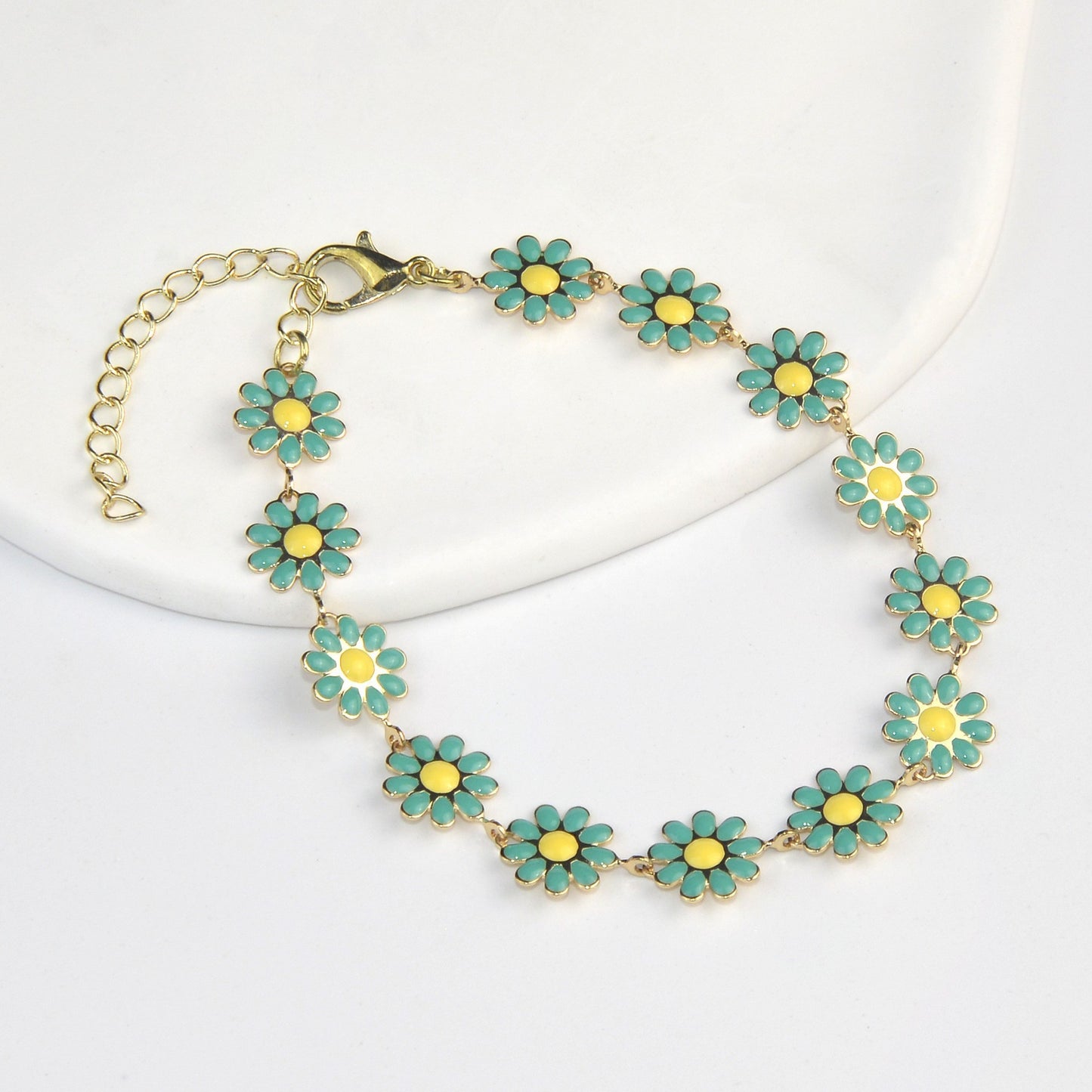 Bracelet Drip Oil Femme Haut de Gamme Marguerite