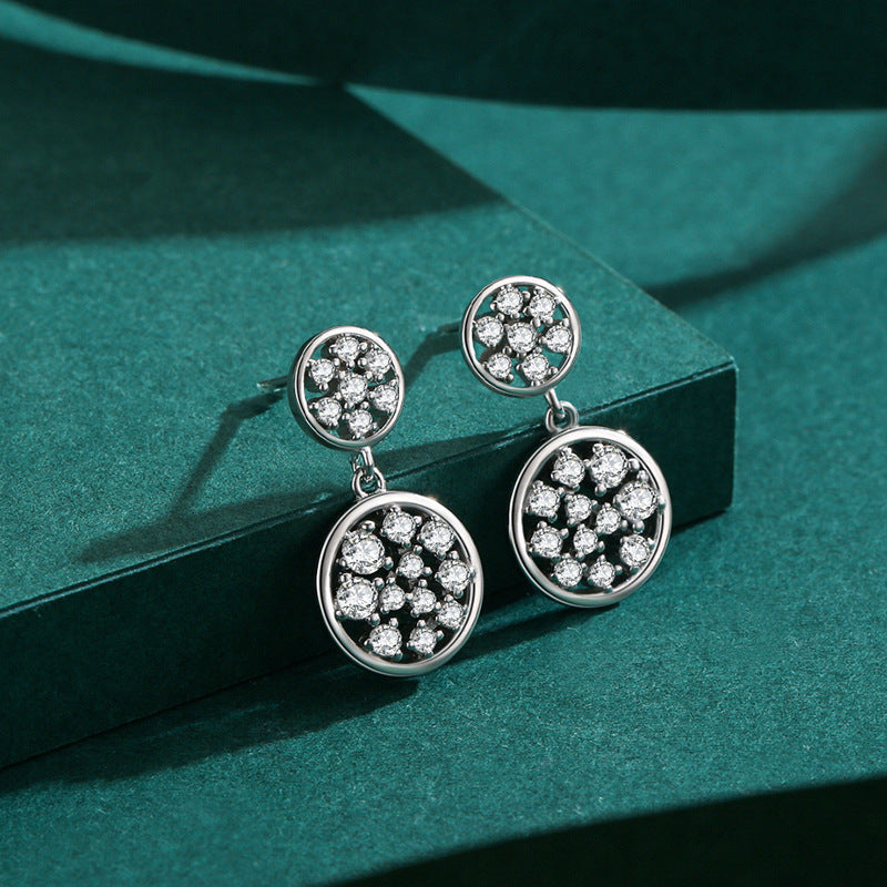 Female Personality Temperament Sterling Silver Ear Studs