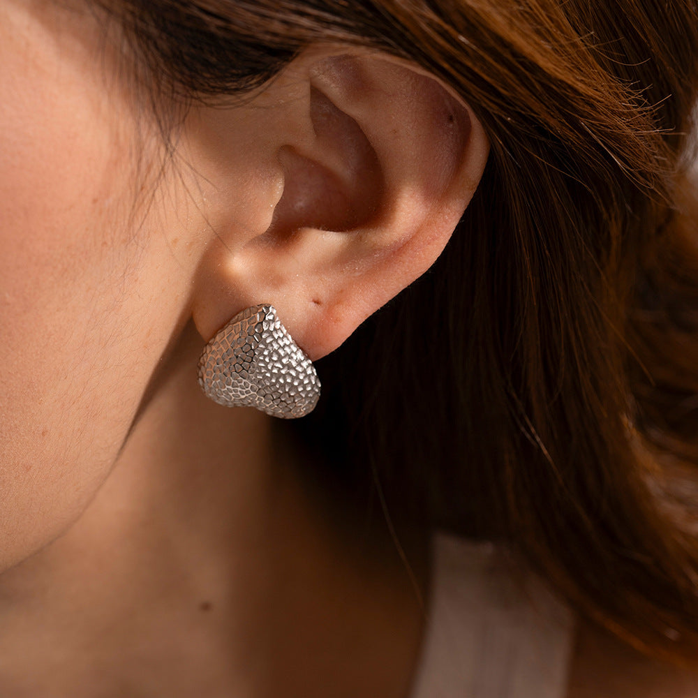 Boucles d'oreilles en acier inoxydable, Design marteau d'amour, sens, tempérament, mode