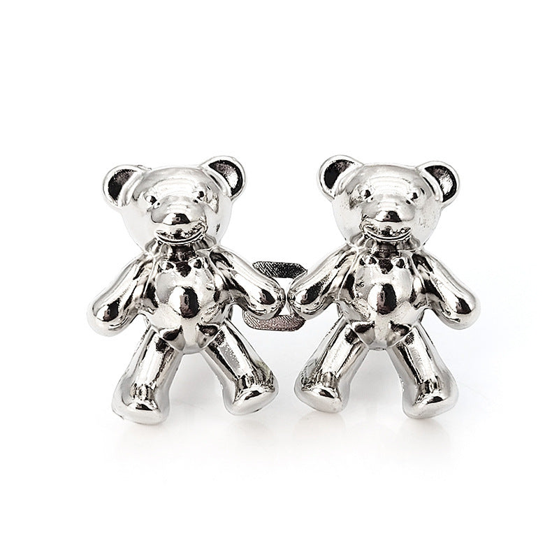 Broche ours mignon, Clip de taille, fermeture à pression en métal, épingles pour pantalons, bouton détachable, boucle sans couture, jean, réduire la taille, serrer la broche