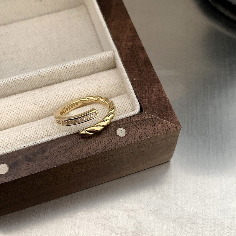 Anillo de piedra Natural ámbar estilo Vintage Maillard para mujer temperamento salvaje