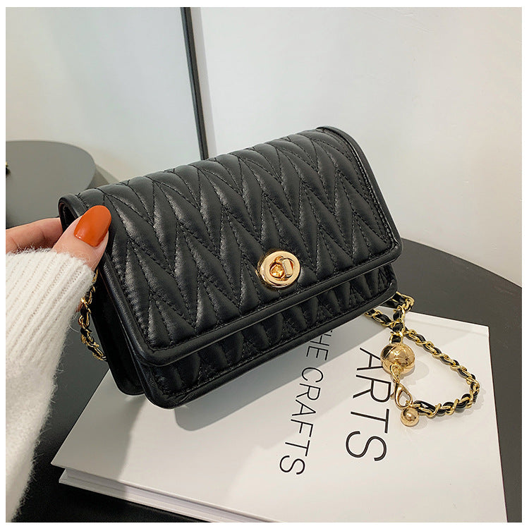 Petit sac carré avec chaîne de loisirs d'automne simple