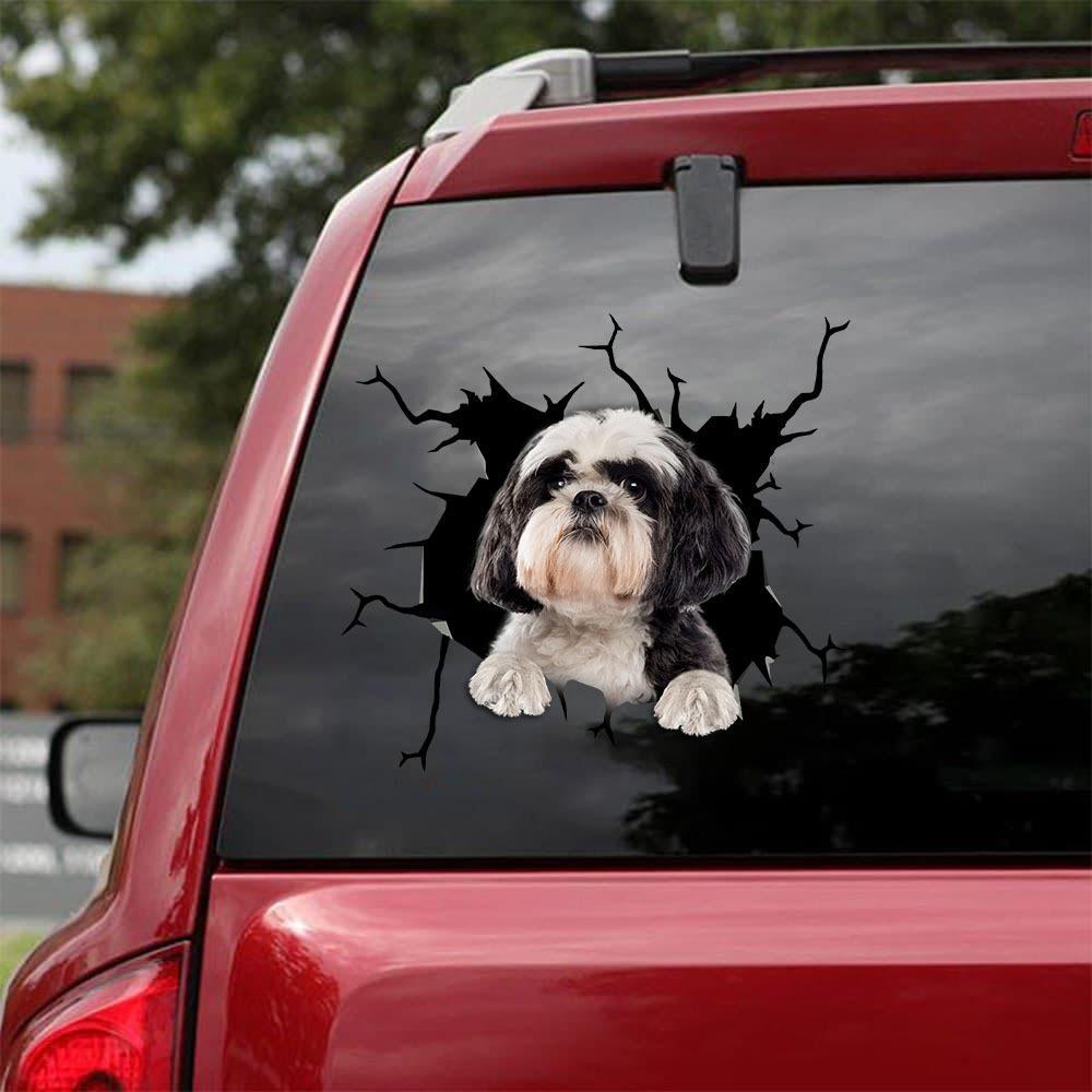 Autocollant de carrosserie Rottweiler souriant, autocollant de fenêtre de voiture, réfléchissant et imperméable
