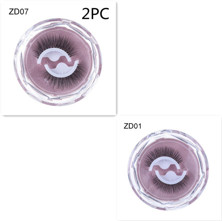 Pestañas autoadhesivas reutilizables sin pegamento con rizo natural
