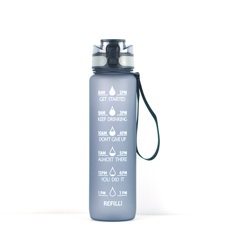 Frasco transparente, botella de agua de 1000ml, botella Kawaii embotellada, infusor sin Bpa, botella de agua transparente para deportes de leche de plástico, taza Kawaii