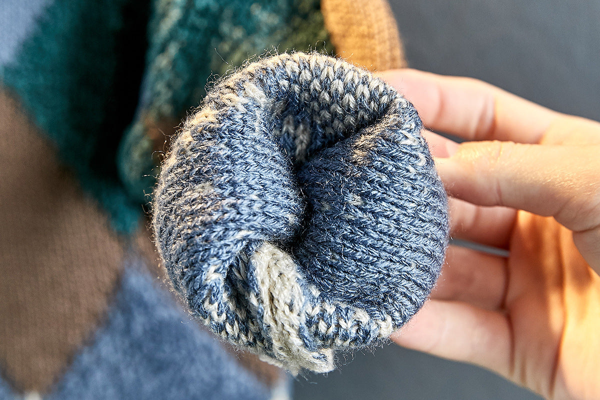 Pull décontracté à la mode pour filles, pull à carreaux