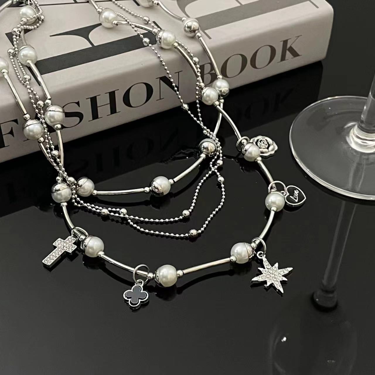 New Multi-layer Chain Eight Awn Star Necklace For Women
