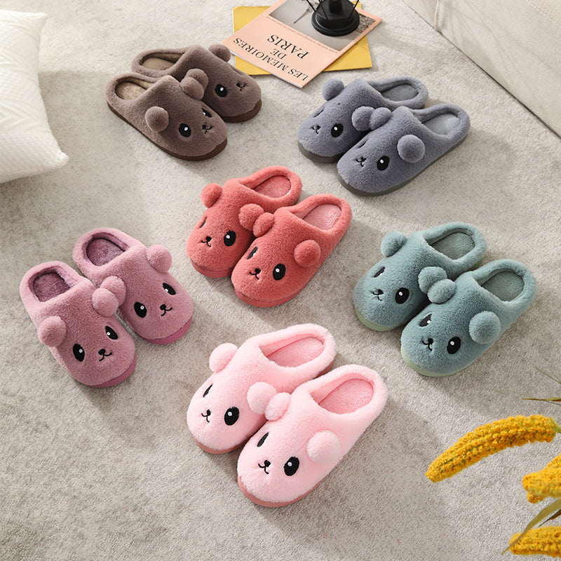 Cotton Slippers Couple Autumn And Winter Cute Cartoon Home Indoor