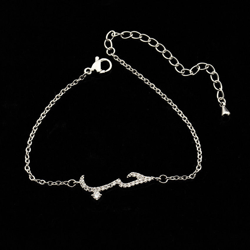 Collier de déclaration d'amour arabe en or Rose, bijoux en Zircon