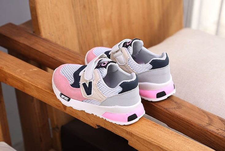 Chaussures de sport d'été en maille pour enfants, chaussures de course en V pour filles, nouvelle collection