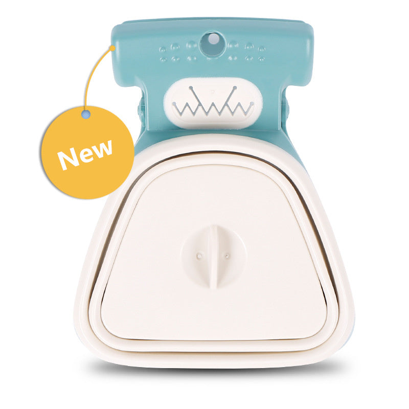 Scooper de merde pliable de voyage pour animaux de compagnie de chien avec 1 rouleau de sacs décomposables cuillère de merde propre ramasser les excréments nettoyant Epacket expédition