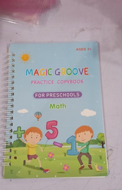 Cahier de pratique avec stylo dur et rainure pour enfants d'âge préscolaire, cahier de pratique en anglais, offre spéciale