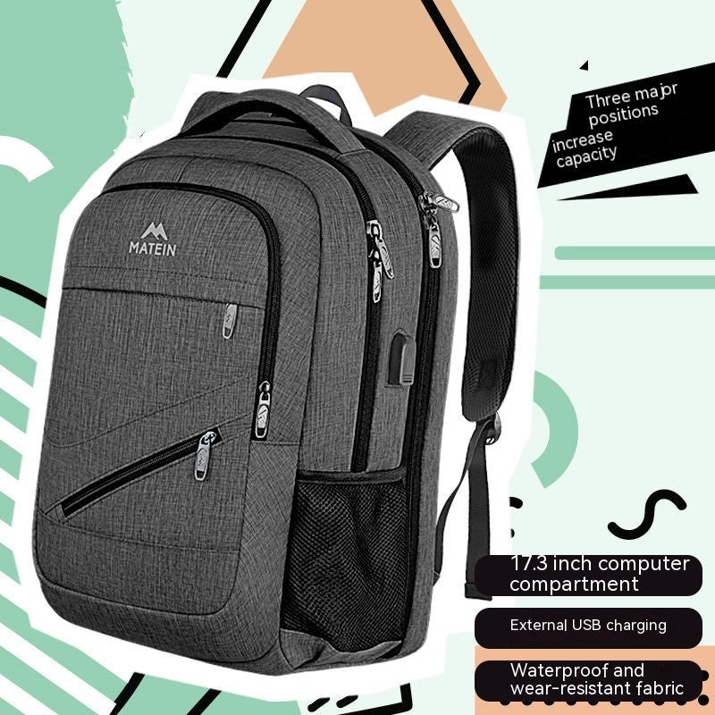 Mochila para computadora de viaje de gran capacidad a la moda para hombres y mujeres