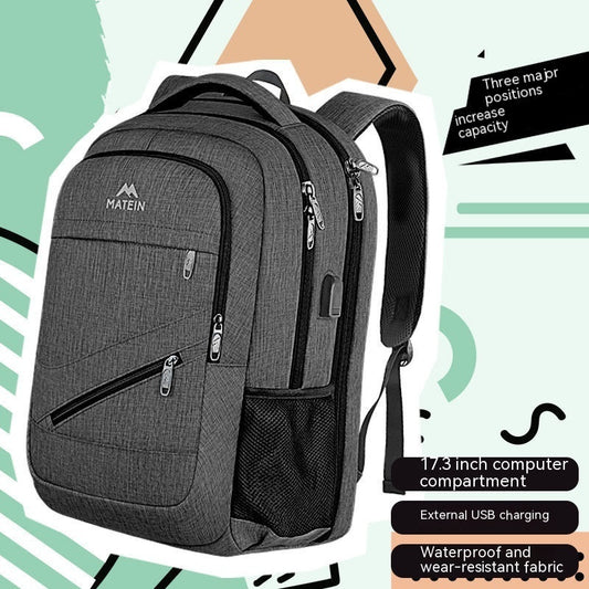 Mochila para computadora de viaje de gran capacidad a la moda para hombres y mujeres