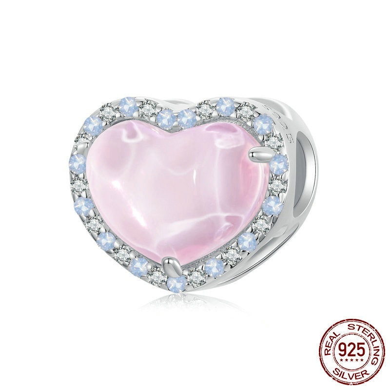 Ours mignon pour la saint-valentin, perles d'amour en argent Sterling S925, perles éparpillées à faire soi-même, accessoires pour petite amie