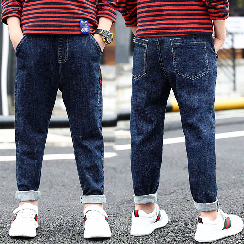 Jeans pour garçons automne et hiver nouveau velours une pièce