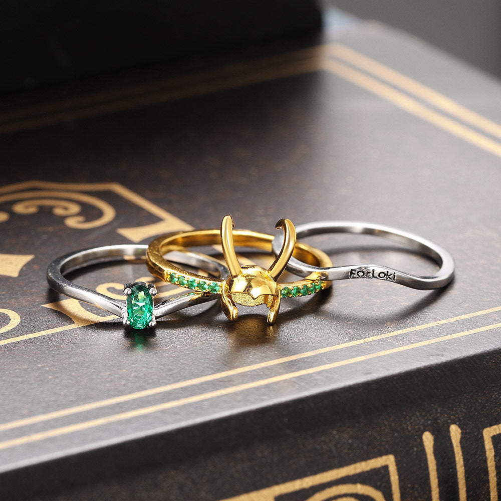 Bague créative trois-en-un Europe et Amérique