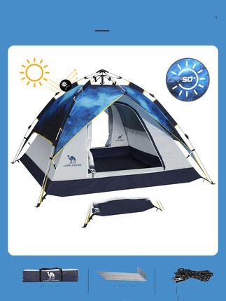 Equipo de acampada de playa a prueba de lluvia, plegable, automático, grueso