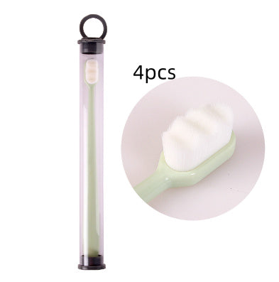 Brosse à dents Ultra-fine, poils Super doux, nettoyage en profondeur, Portable, outils de soins bucco-dentaires, nettoyage buccal, voyage