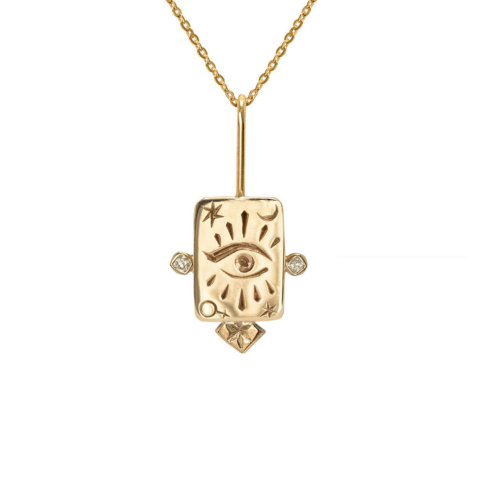 Women's Fashion Titanium Steel Inlaid Zircon Necklace