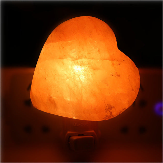 Luz de noche de lámpara de sal de cristal