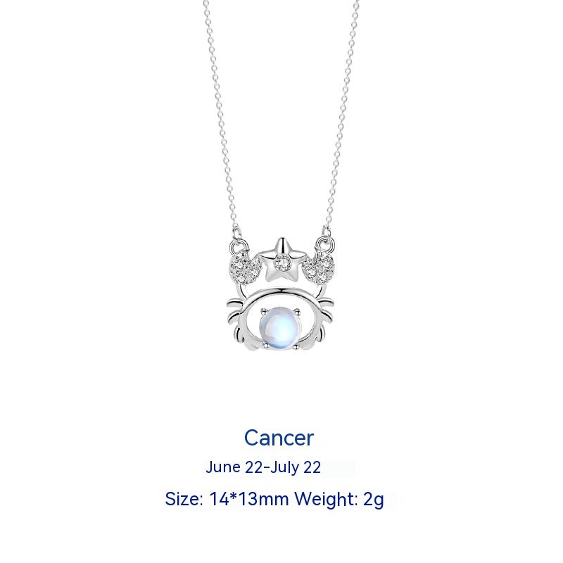 Collier en argent Sterling 925 avec douze constellations pour femmes, Design d'intérêt particulier, luxe léger