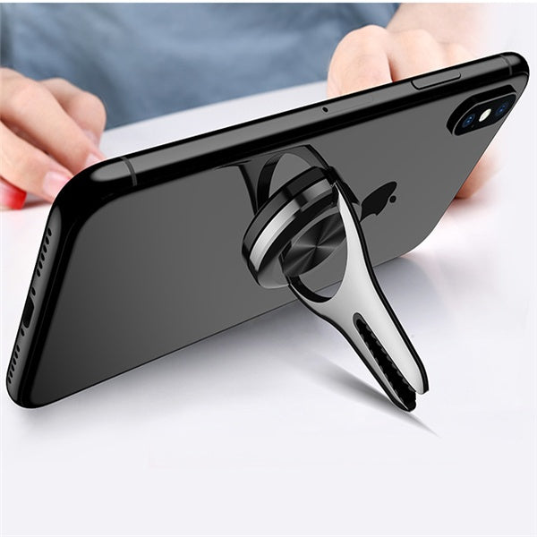 Support spécial de voiture, boucle de téléphone portable, boucle de doigt, personnalité créative, boucle multifonction, sortie d'air, porte-cartes, coque en métal