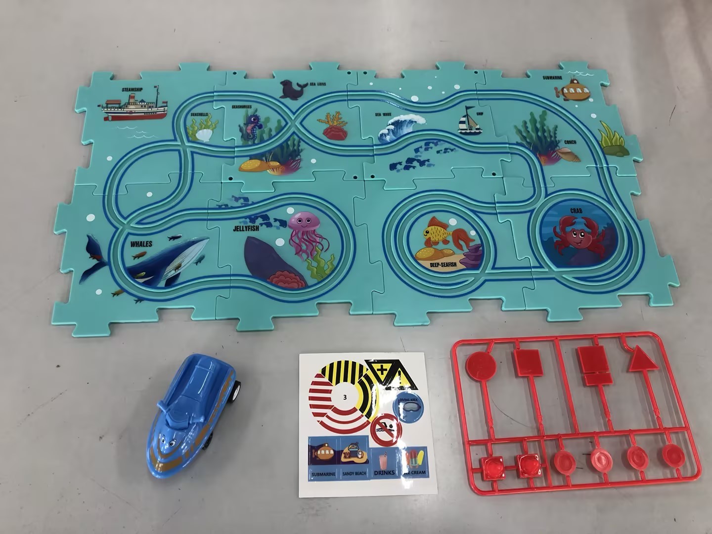 Puzzle pour enfants, vitesse de chemin de fer électrique, assemblage de voiture électrique automatique, scène de ville, Construction, jouet éducatif, cadeau