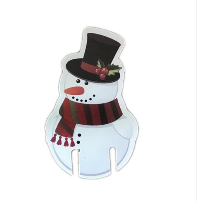 Chapeau de noël rouge en papier, 10 pièces, carte de coupe de vin, de Champagne, décor de Table de fête de noël, décorations DIY pour la maison 