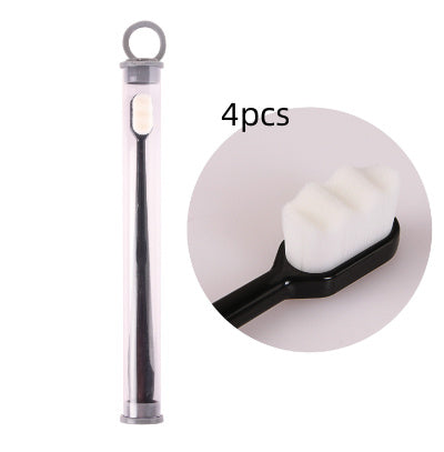Brosse à dents Ultra-fine, poils Super doux, nettoyage en profondeur, Portable, outils de soins bucco-dentaires, nettoyage buccal, voyage