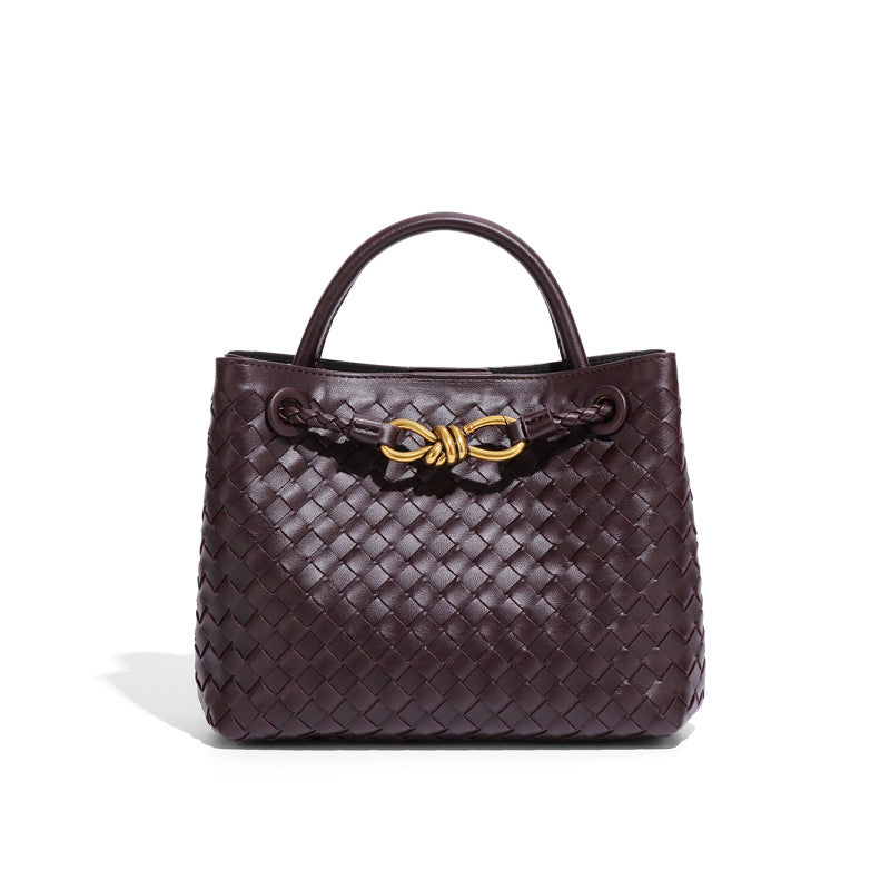 Sac messager à bandoulière tissé à la main pour femmes, personnalité gracieuse, Simple