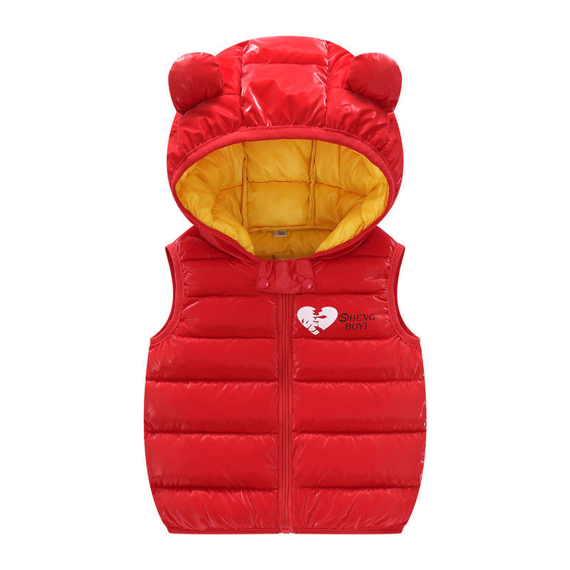 Gilet chaud d'automne pour enfants, gilet sans manches pour bébés garçons et filles, vêtements d'extérieur pour enfants, vestes à capuche