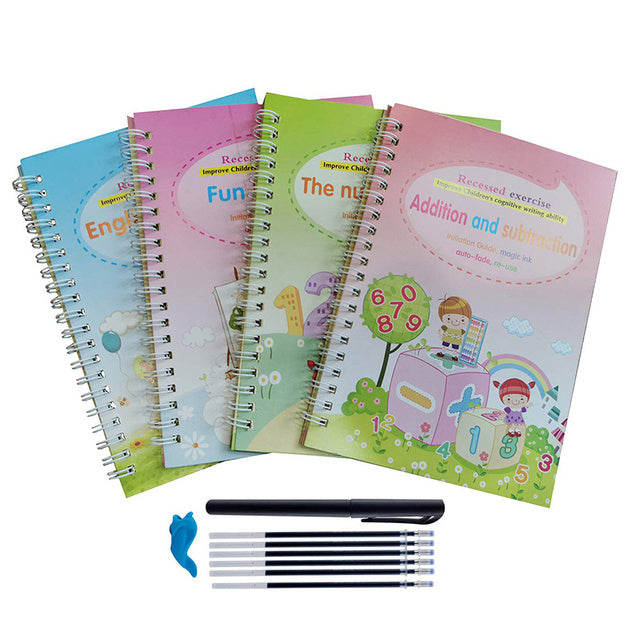 Cahier de copie pour enfants, autocollant d'écriture, pratique, cahier d'anglais