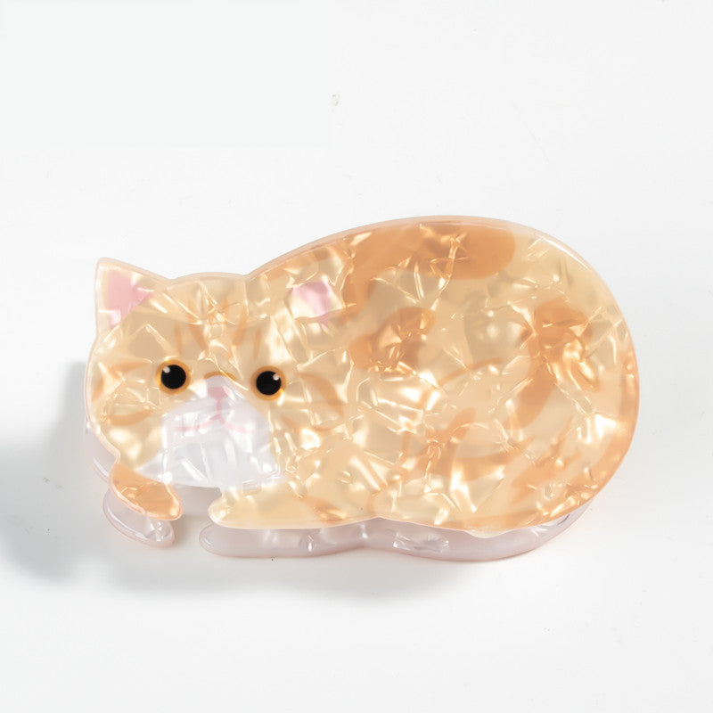 Barrettes de coiffure à bijoux avec imprimé de dessin animé de chat