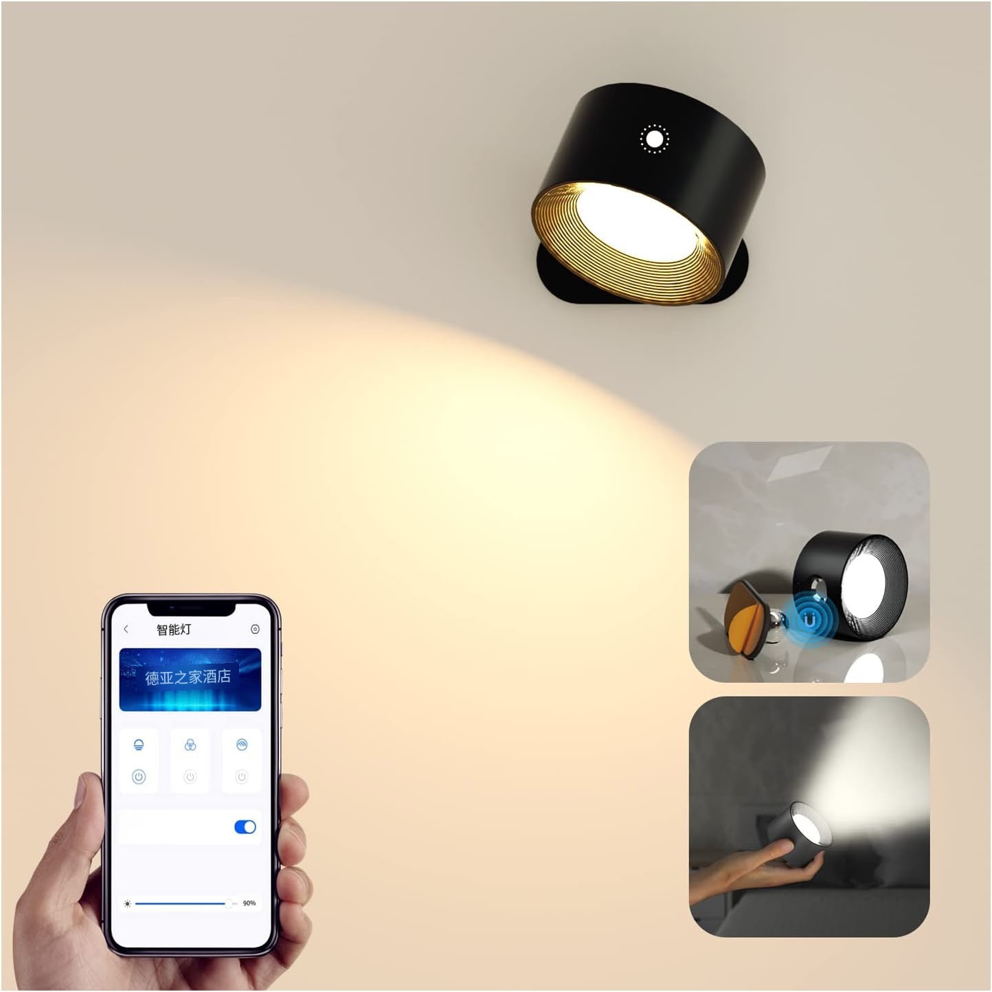 Non-punching Touch Of Magnetic Wall Lamp Led Lights